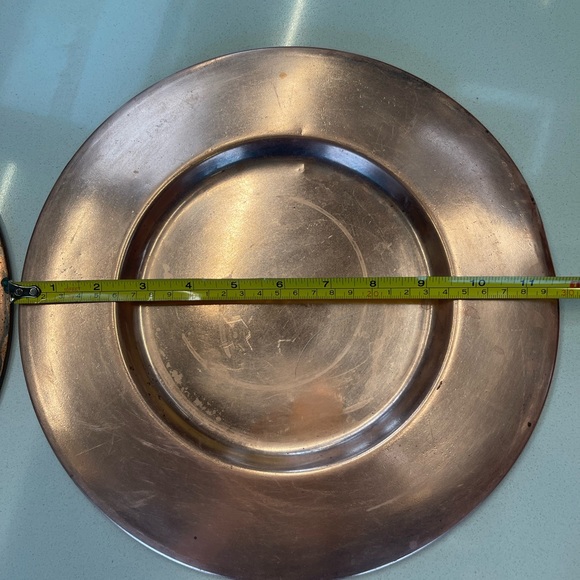 $360 set of 6 solid copper vintage plates 11.5” platter charger craftsman - Picture 14 of 14